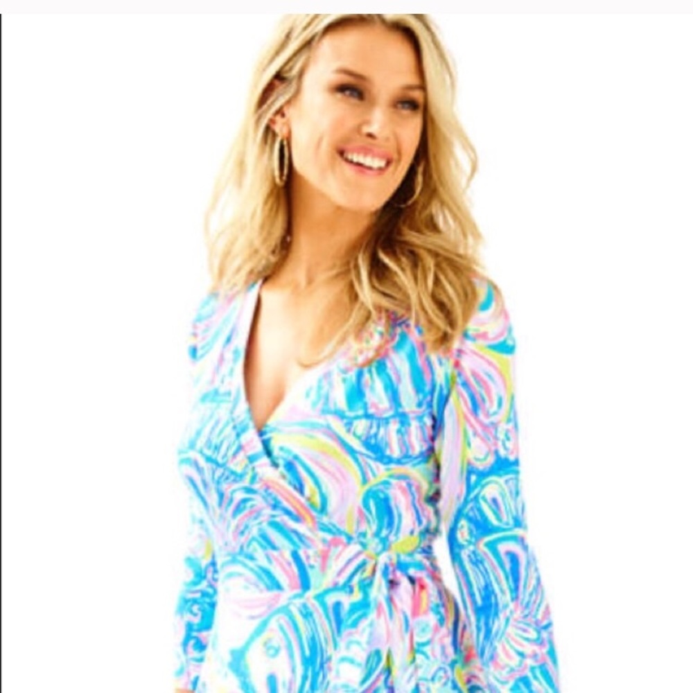 Lilly Pulitzer Emilia wrap dress in gorgeous print